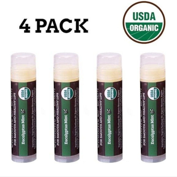 (4 Pack) Organic Best Lip Balm Repair Chapstick For Dry Cracked Lips Mint Flavor - Picture 7 of 7